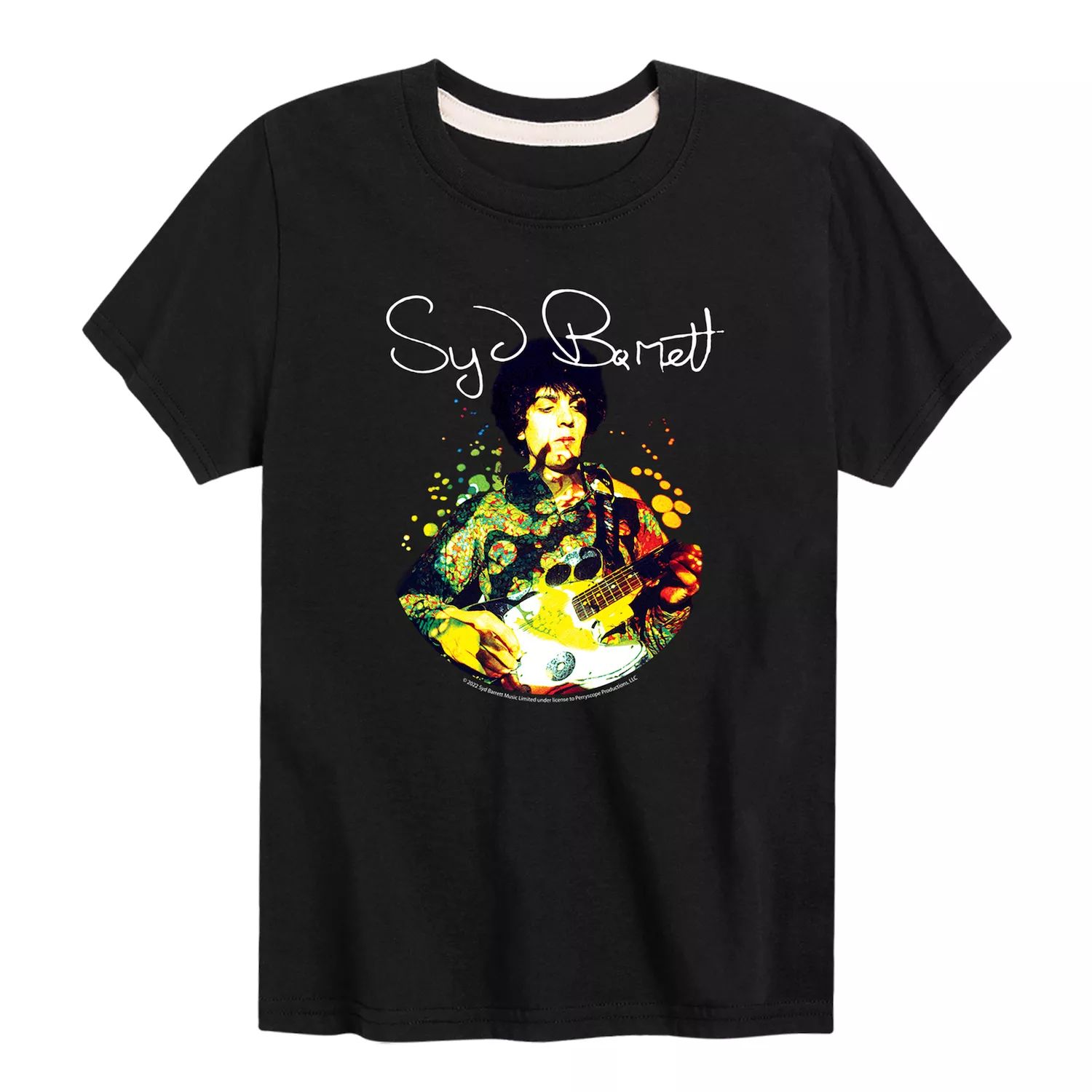 цена Футболка с рисунком Syd Barrett, играющего на гитаре для мальчиков 8–20 лет Licensed Character