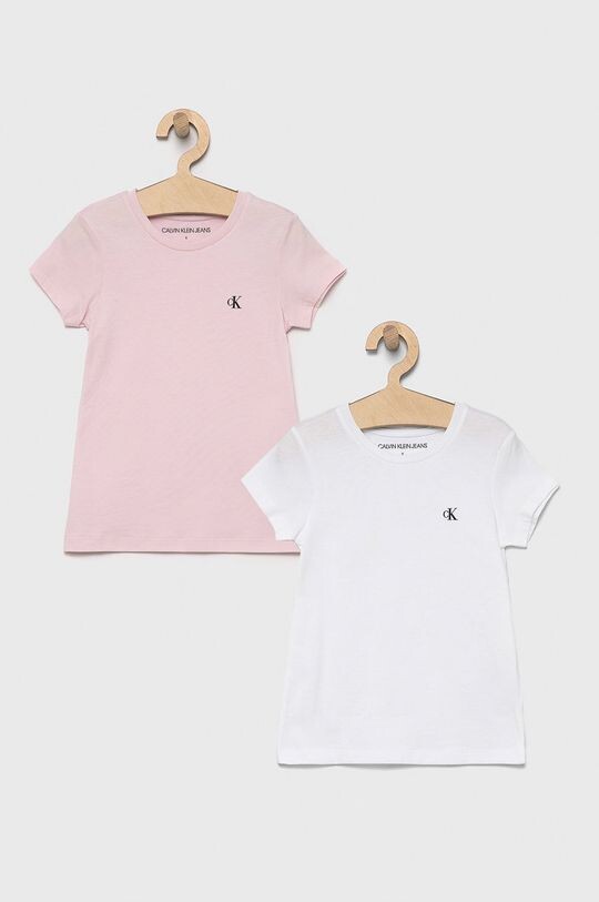 

Детская хлопковая футболка Calvin Klein Jeans (2 пары) IG0IG01258.PPYY, розовый
