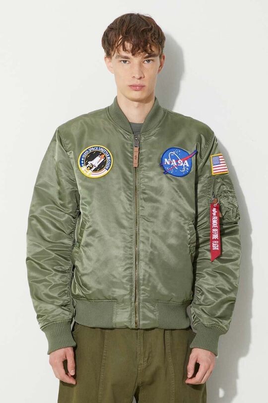 

Куртка-бомбер НАСА MA-1 VF Alpha Industries, зеленый