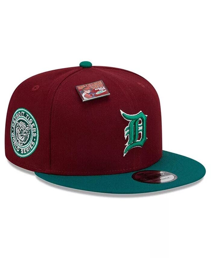 

Мужская кепка Snapback Cardinal/Green Detroit Tigers Strawberry Big League Chew Flavor Pack 9FIFTY New Era, мультиколор