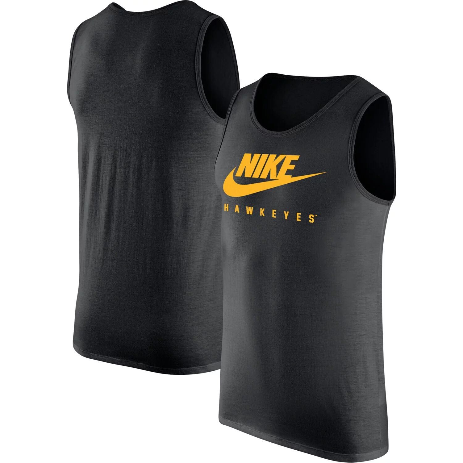 

Мужская черная майка с круглым вырезом Nike Iowa Hawkeyes Futura Performance