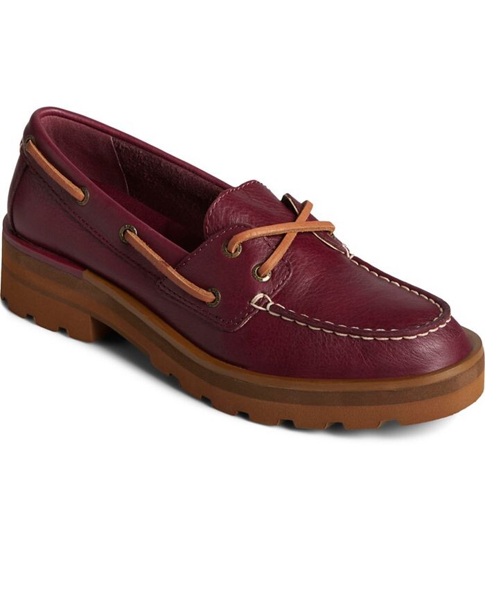

Массивные топсайдеры из искусственной кожи Sperry, красный