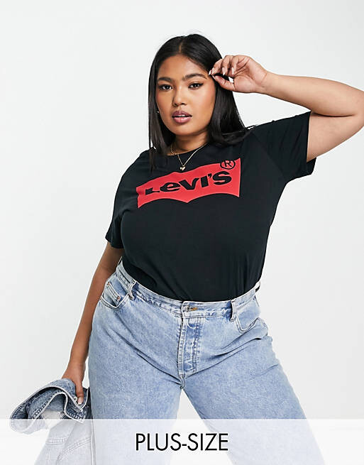 

Черная футболка с крыльями летучей мыши Levi's Plus Perfect