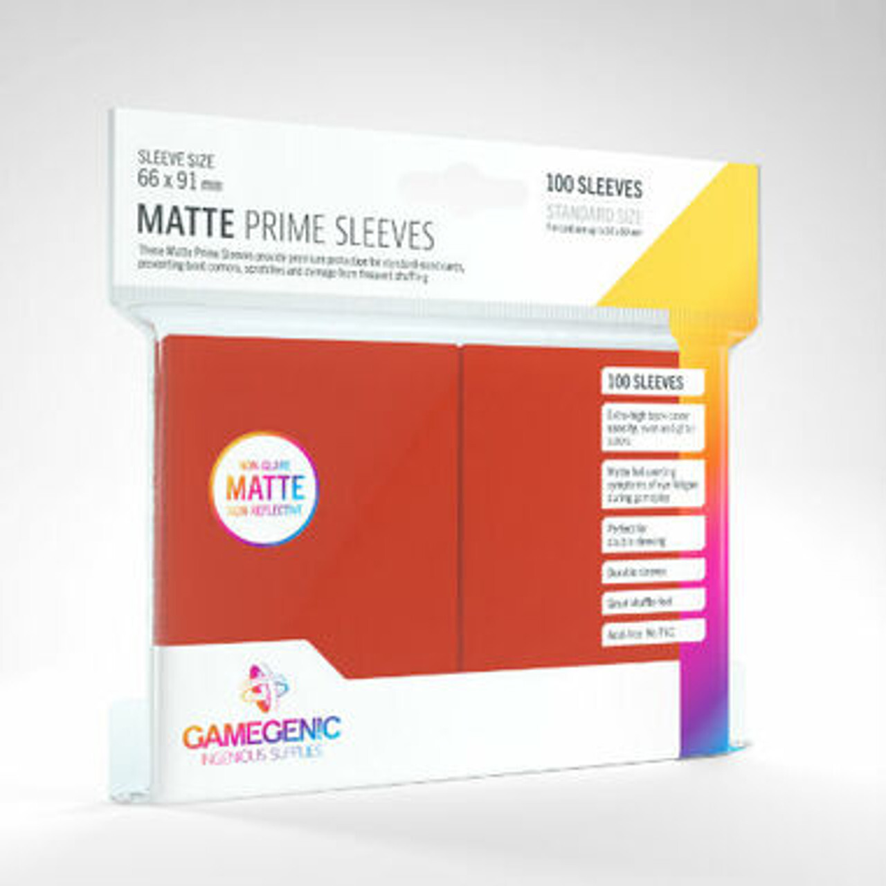 

Аксессуары Game Genic Sleeves: Red Standard Size Matte Prime Sleeves (100ct)
