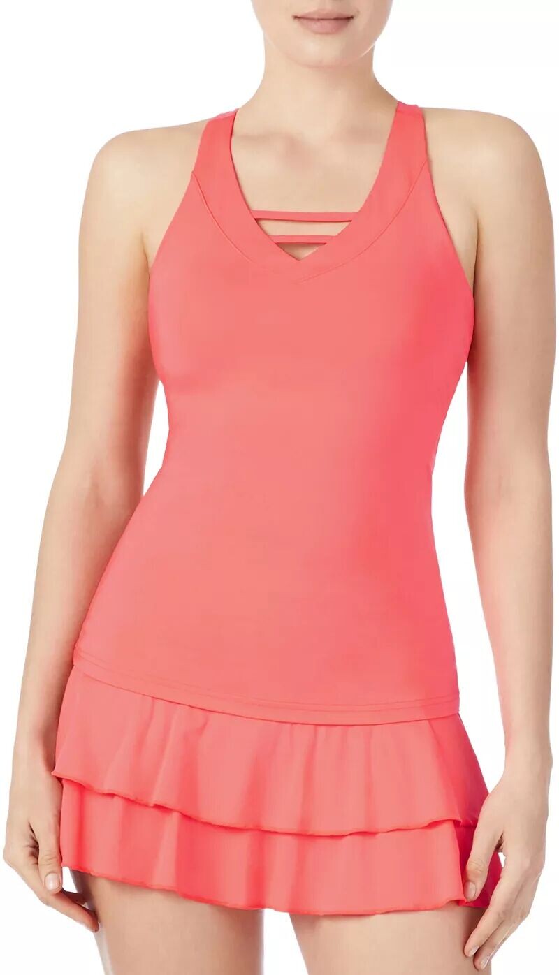 

Женская майка с лямкой на бретельках Fila Tennis Essentials, огненно-красный