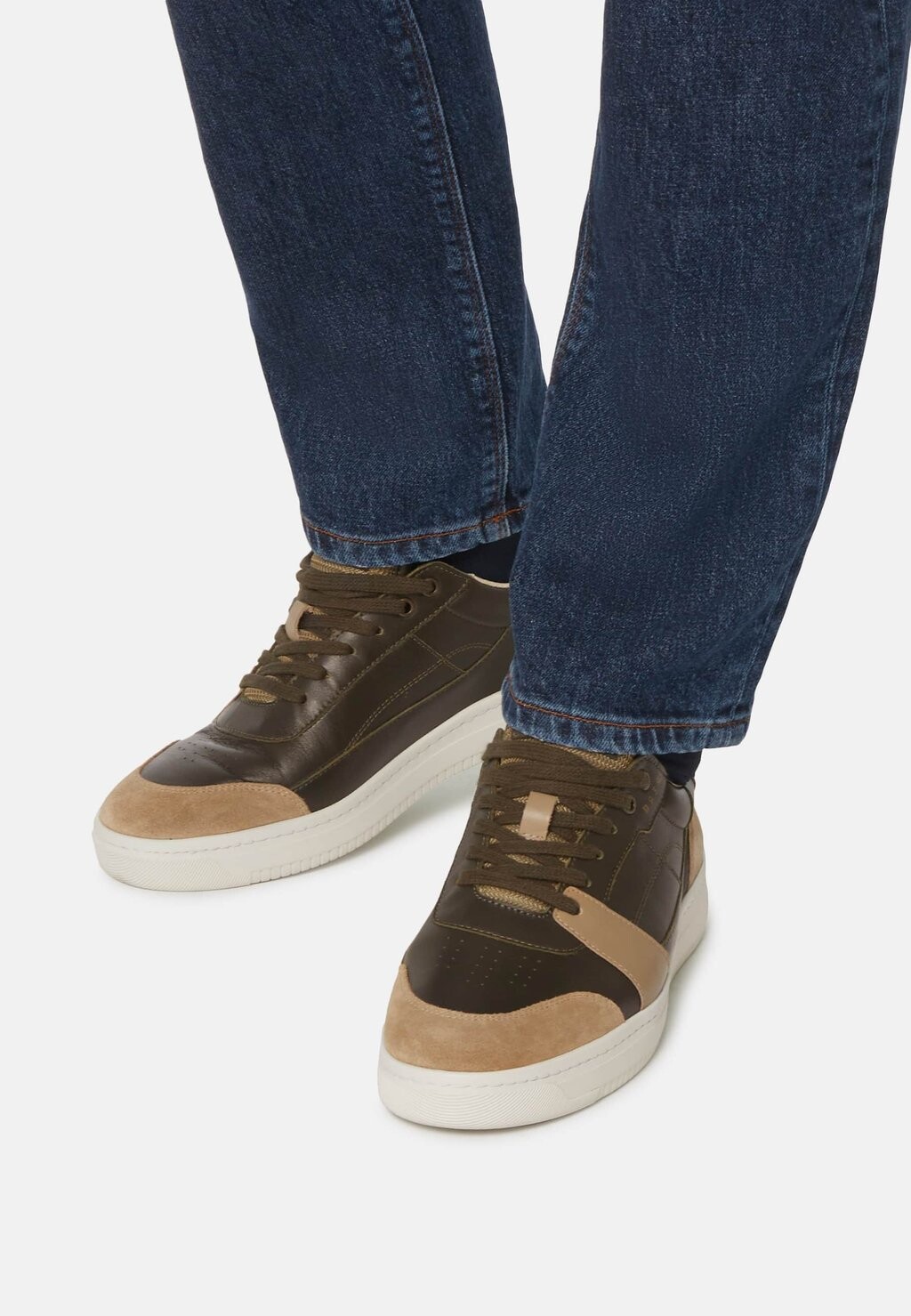 

Низкие кроссовки With Logo Boggi Milano, цвет military green