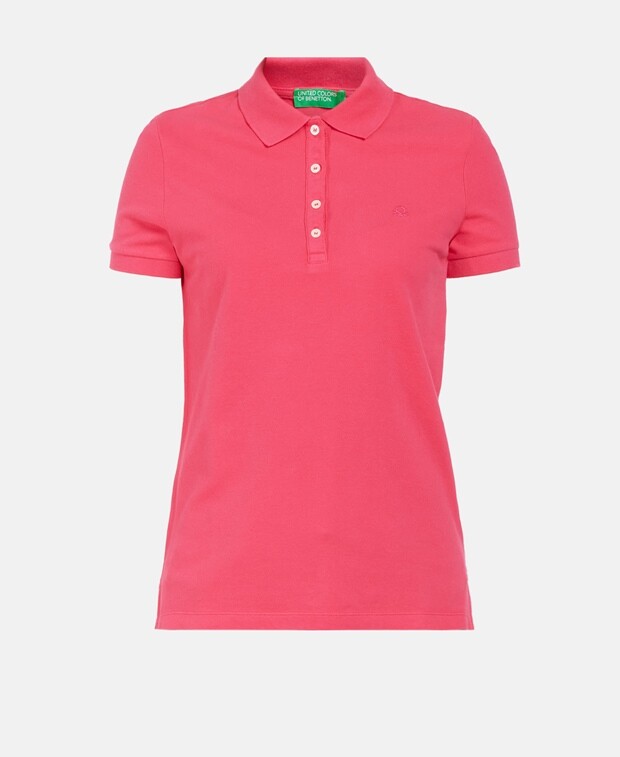 

Рубашка поло Undercolors of Benetton, фуксия