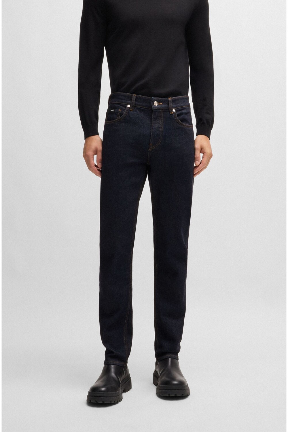 

Джинсы Slim Fit из эластичного денима Boss, синий