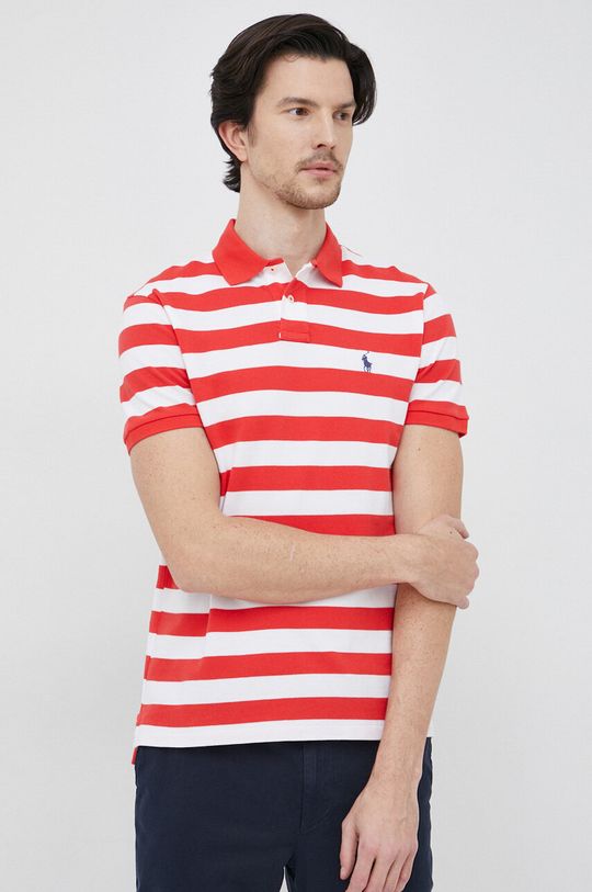 Хлопковая рубашка-поло Polo Ralph Lauren, красный рубашка поло polo ralph lauren серый