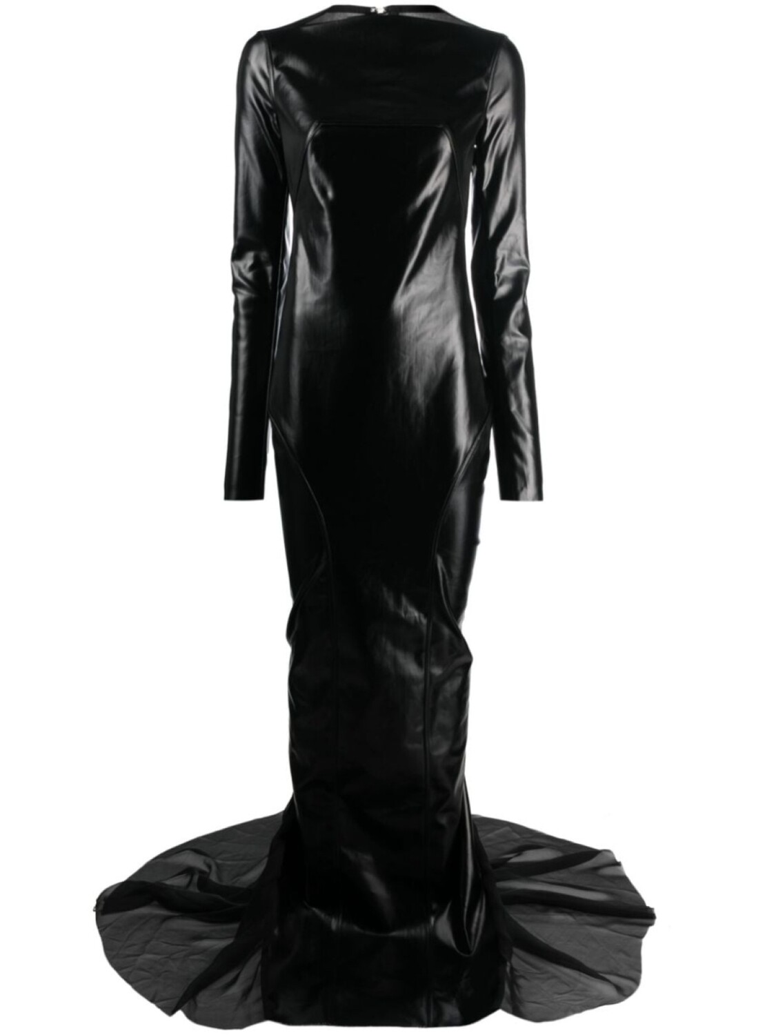 

Rick Owens coated long-sleeved gown, черный