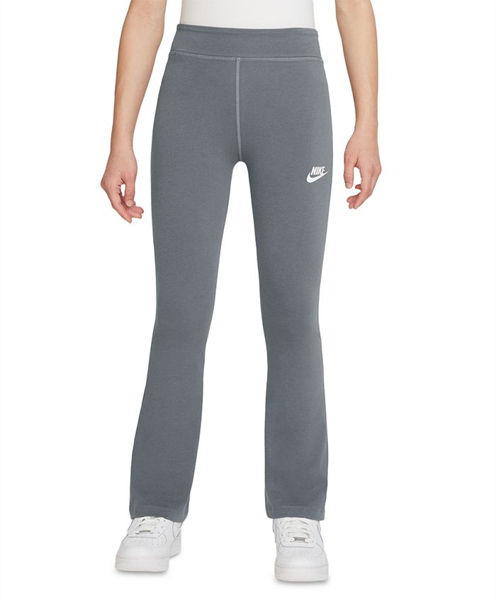 Любимая спортивная одежда для больших девочек Леггинсы с логотипом Swoosh Nike, серый