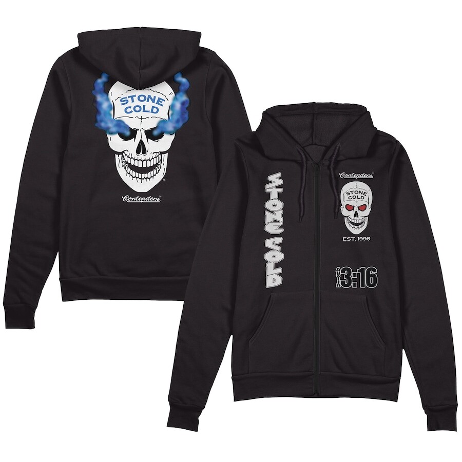 

Толстовка на молнии WWE Authentic Stone Cold Steve Austin, черный