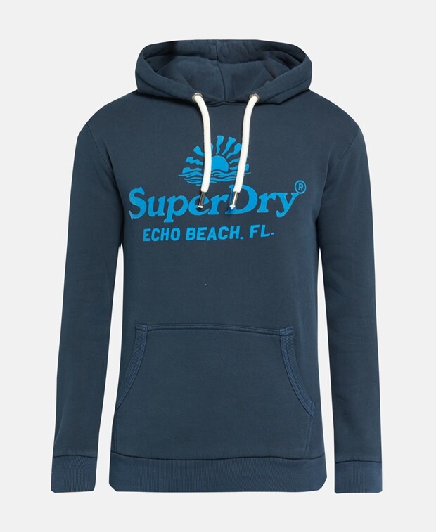 

Худи с капюшоном Superdry, темно-синий