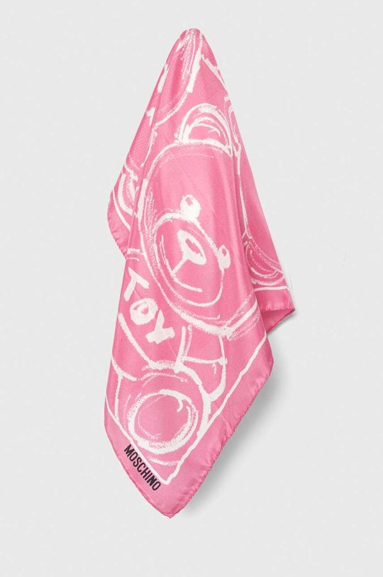 Шелковый нагрудный платок Moschino, розовый