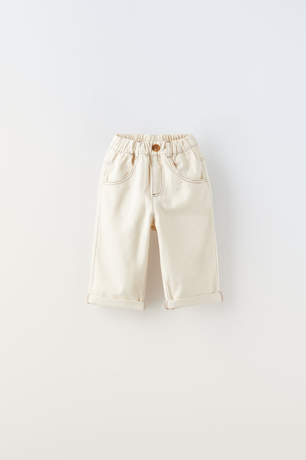

Мешковатые джинсы Zara, экрю