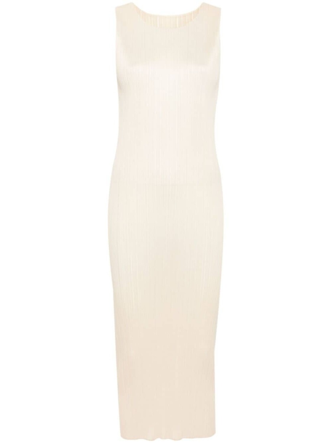 

Pleats Please Issey Miyake плиссированное платье без рукавов, нейтральный цвет
