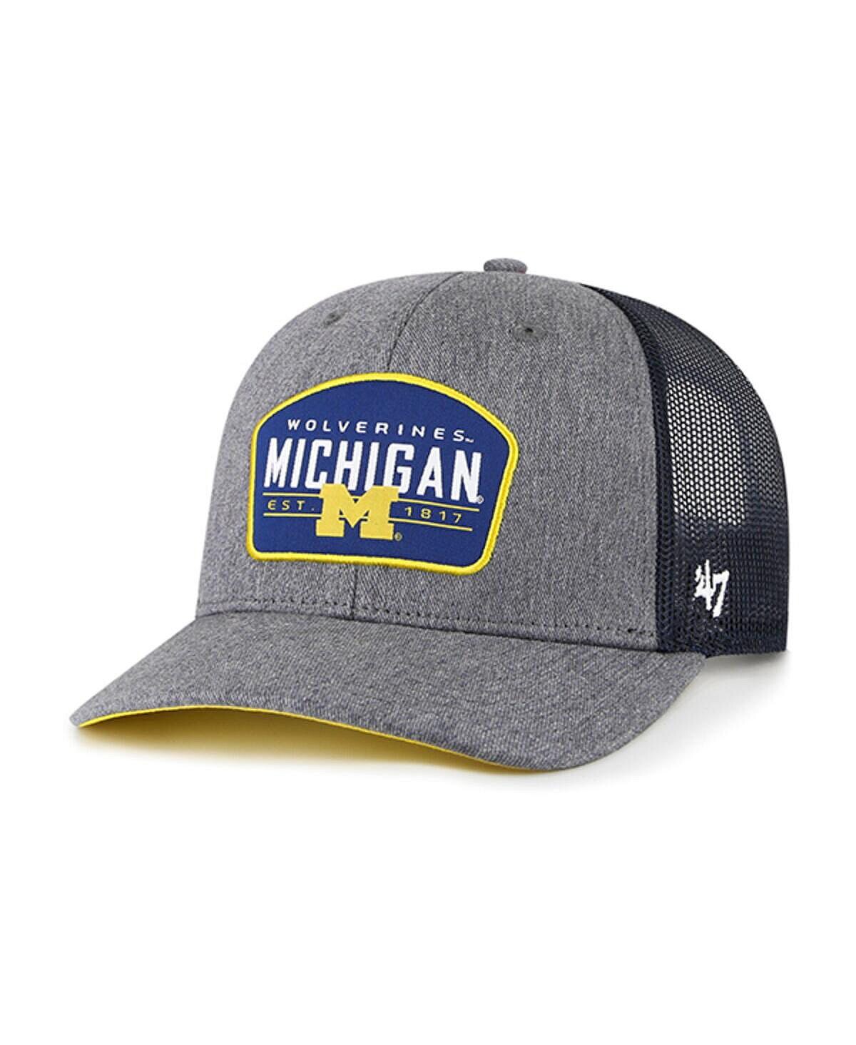 

Мужская угольная кепка Michigan Wolverines Slate Trucker Snapback '47 Brand