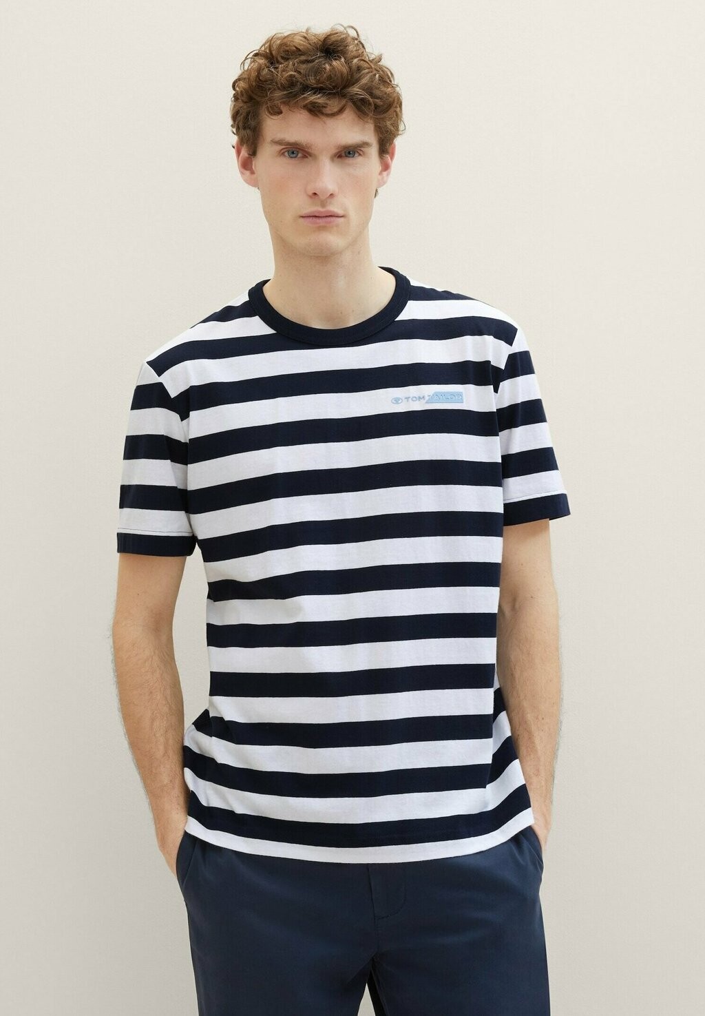 

Футболка с принтом TOM TAILOR, цвет navy bold stripe