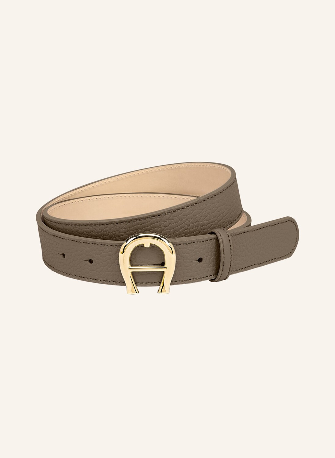 

Кожаный ремень AIGNER LOGO, серо-коричневый
