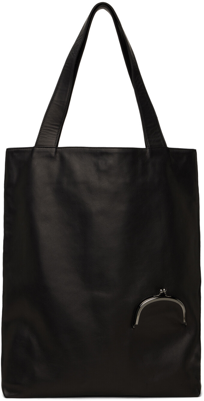 

Большая сумка-тоут с застежкой Black Discord Yohji Yamamoto, цвет Black