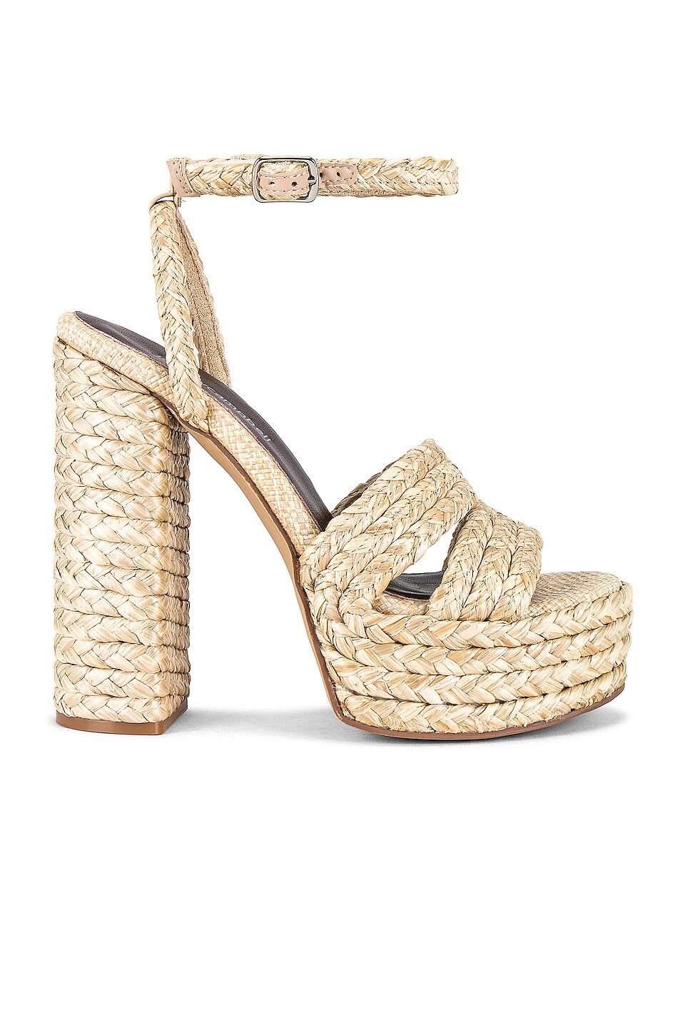 Сандалии Jeffrey Campbell Yawl Platform Heeled, цвет Natural Raffia