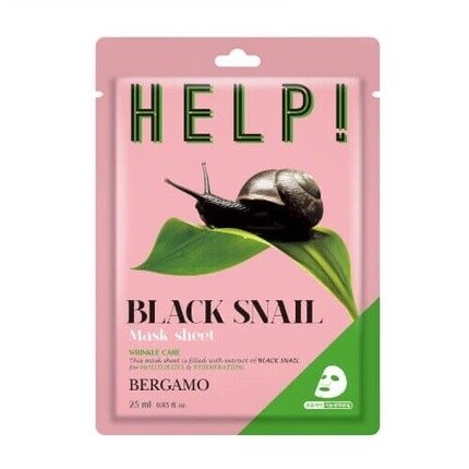 

Bergamo Help Sheet Mask Маска для лица с черной улиткой 25 мл Markenlos