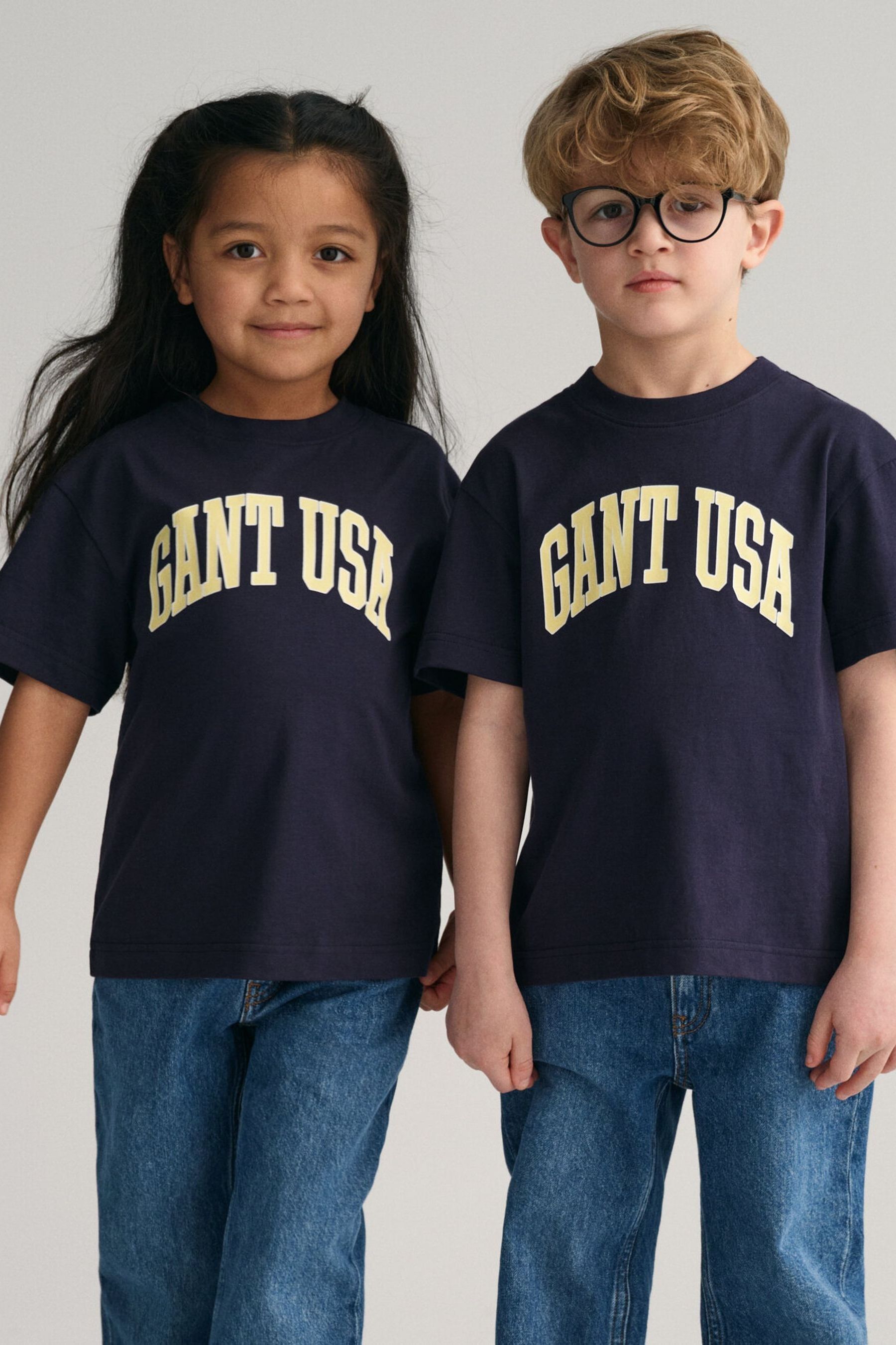 Футболка Gant USA с логотипом GANT, синий