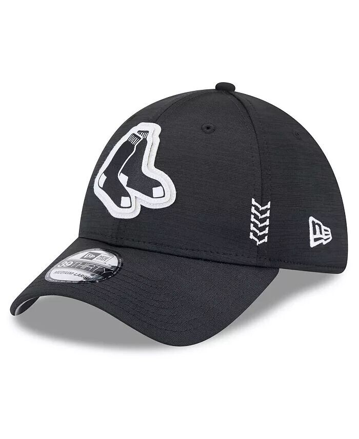 

Мужская черная кепка Boston Red Sox 2024 Clubhouse 39THIRTY Flex Fit New Era, черный