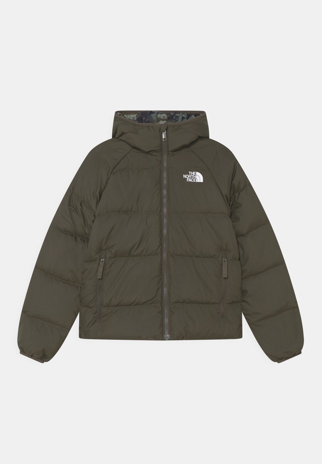 

Пуховик Printed Hooded Unisex The North Face, цвет new taupe green