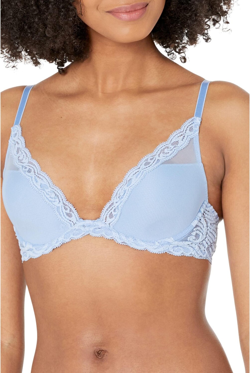 

Бюстгальтер Feathers Contour с глубоким вырезом 730023 Natori, цвет Bluebell