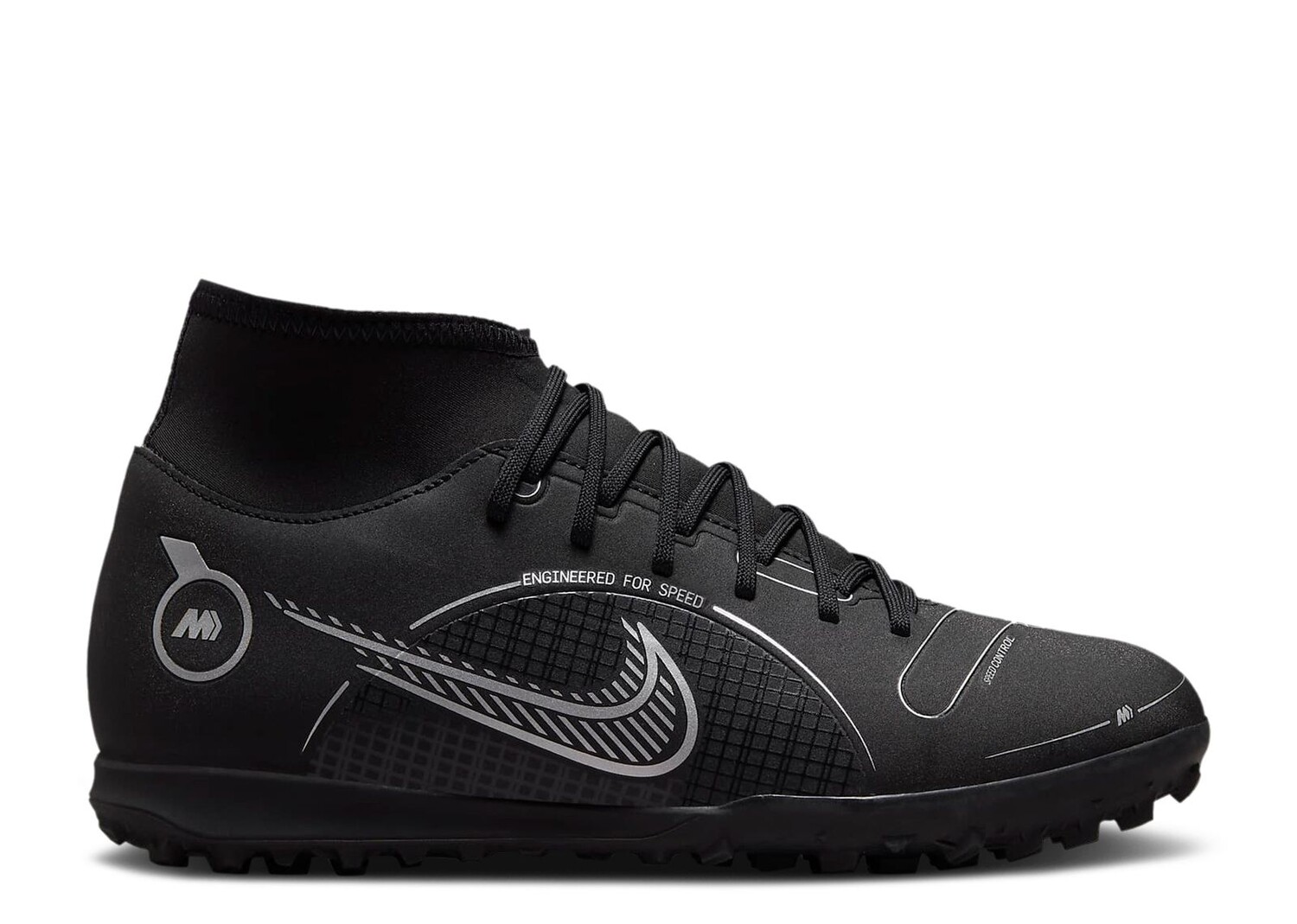 

Кроссовки Nike Mercurial Superfly 8 Club Tf 'Black Metallic Silver', черный