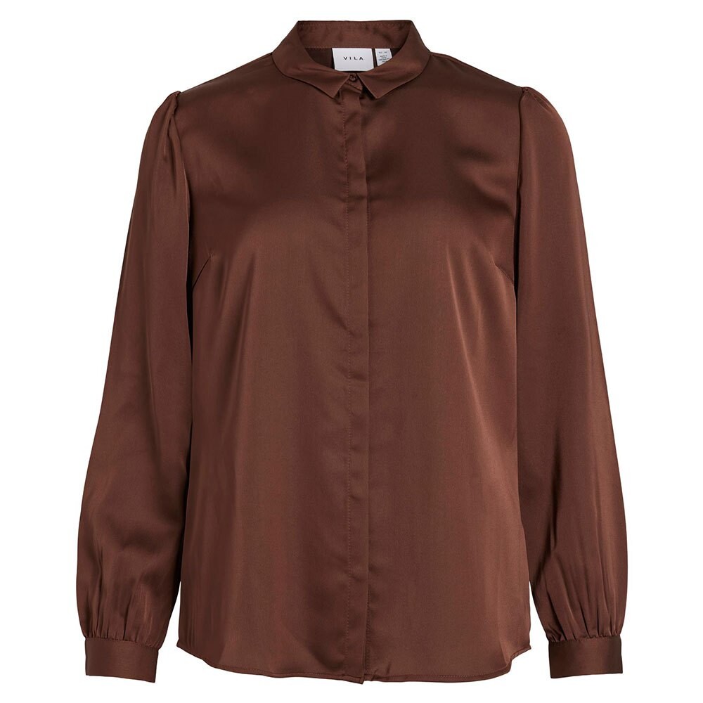 

Блузка Vila Ellette Satin, коричневый
