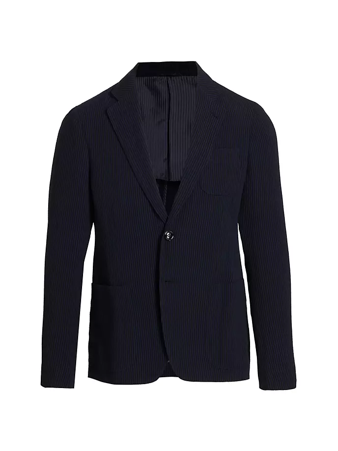 Куртка Upton из сирсакера Giorgio Armani, темно-синий джинсы giorgio armani темно синий