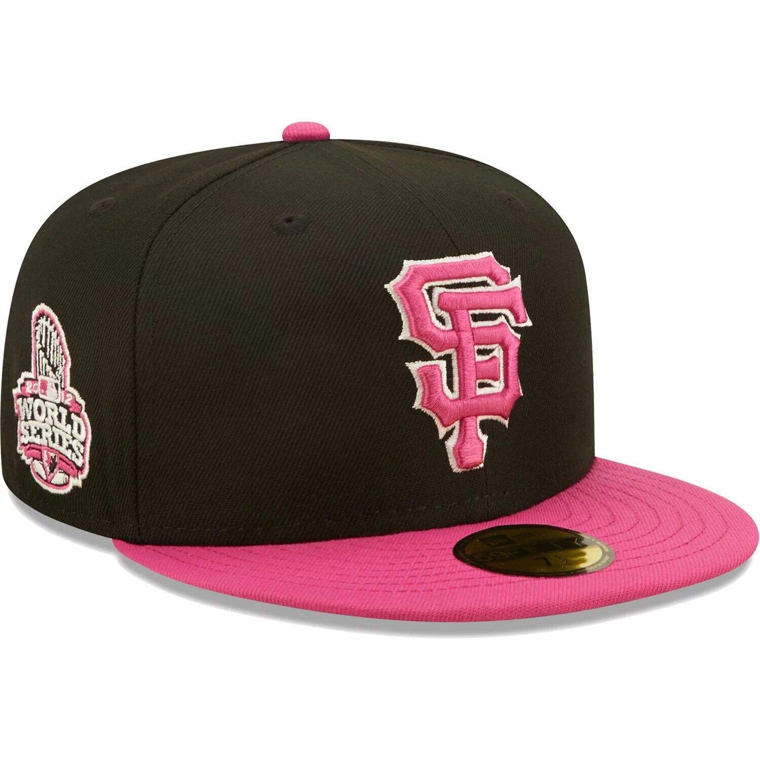

Мужская облегающая шляпа New Era черного/розового цвета San Francisco Giants 2012 World Series Champions Passion 59FIFTY