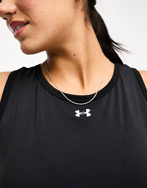 

Черный бесшовный тренировочный жилет Under Armour