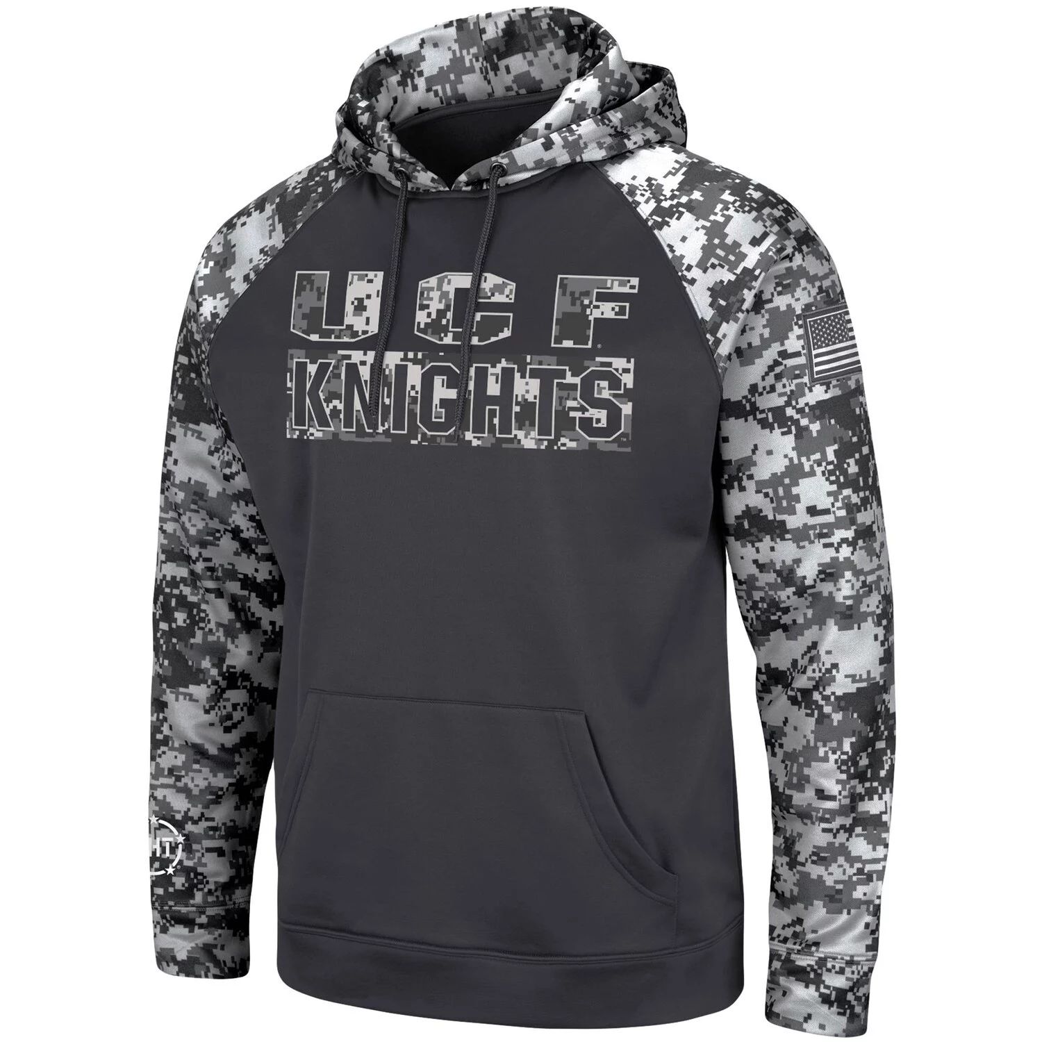 

Мужской темно-серый пуловер с капюшоном UCF Knights OHT Military Appreciation Digital Camo Colosseum