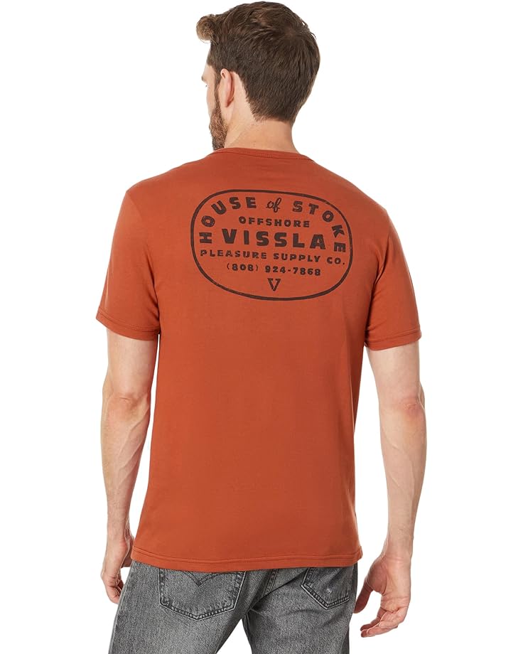 

Футболка VISSLA House of Stoke Organic Short Sleeve Tee, цвет Rusty Red