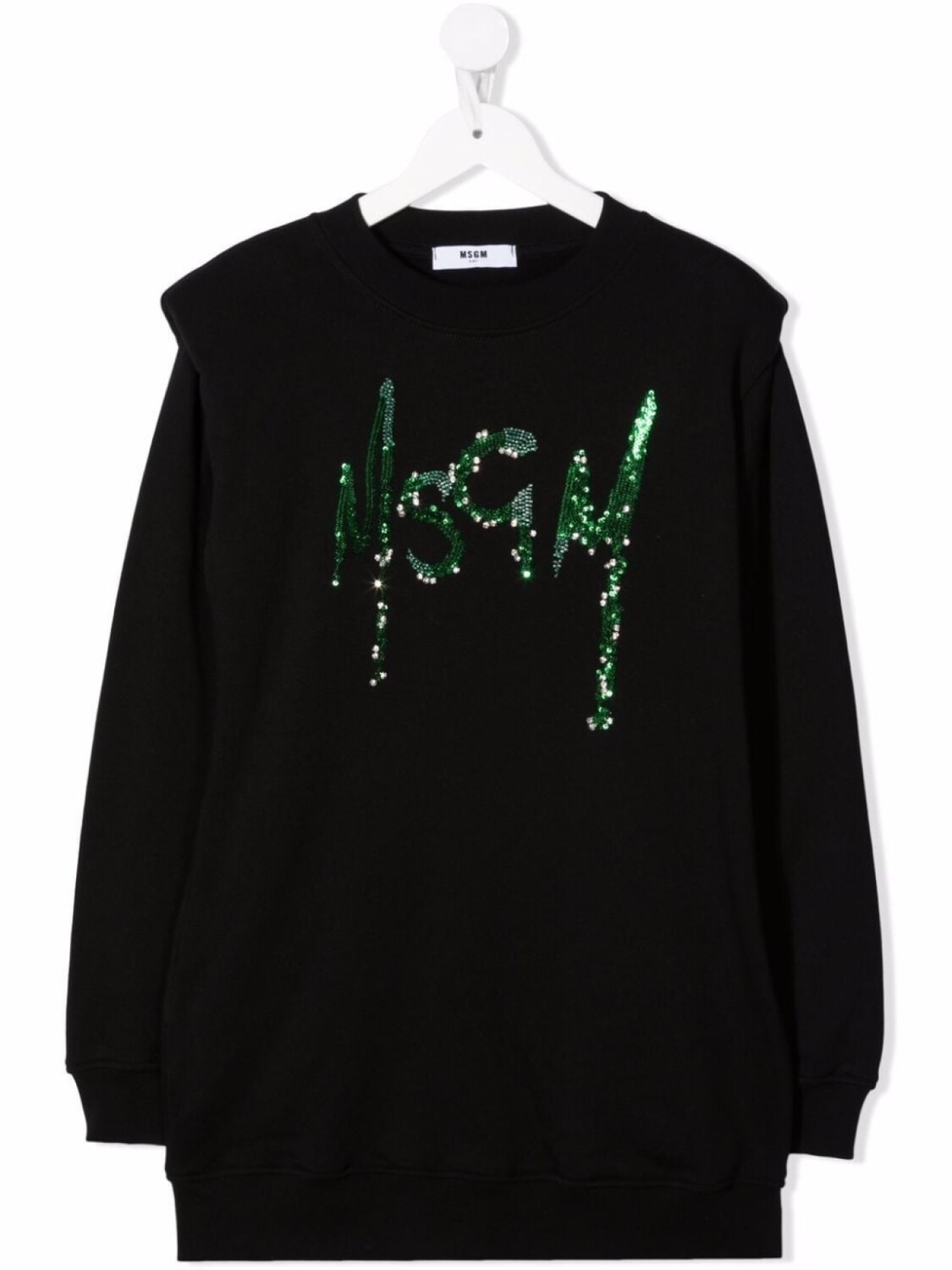 

MSGM Kids платье-толстовка с пайетками, черный