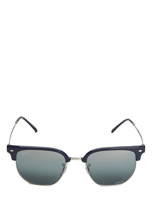 

Серебряные мужские солнцезащитные очки прямоугольной формы Ray-Ban