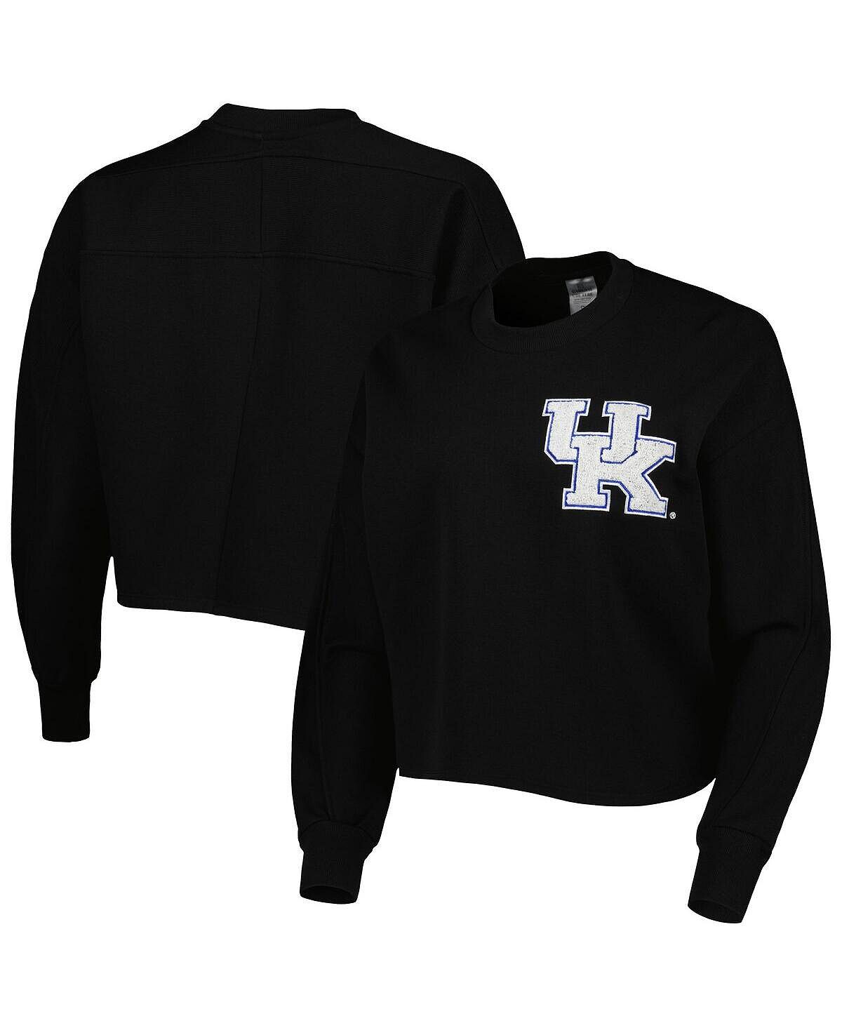 

Женский черный пуловер с капюшоном Kentucky Wildcats Back To Reality с цветными блоками Gameday Couture, черный