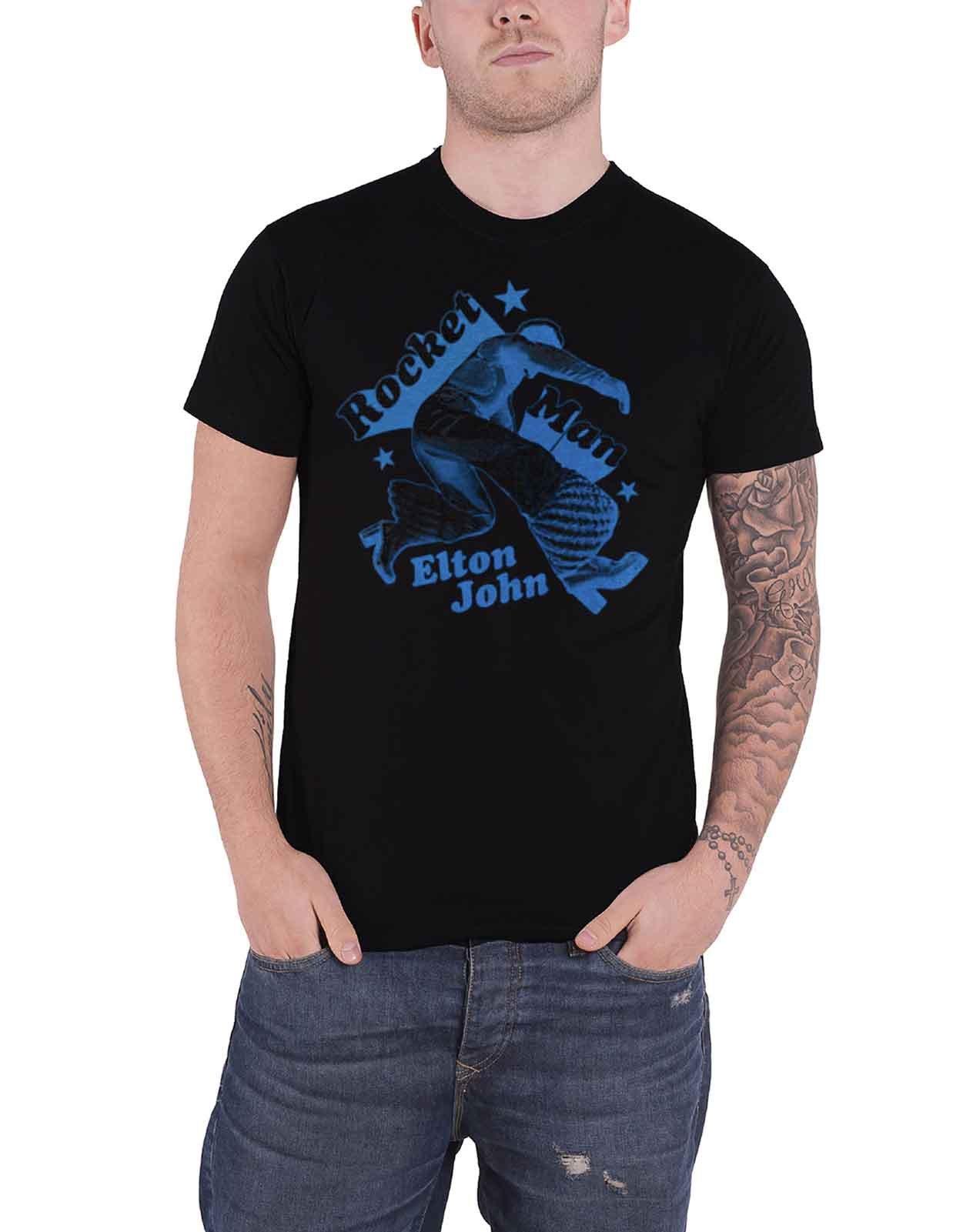 Футболка Rocketman Jump Elton John, черный футболка rocketman circle point elton john темно синий