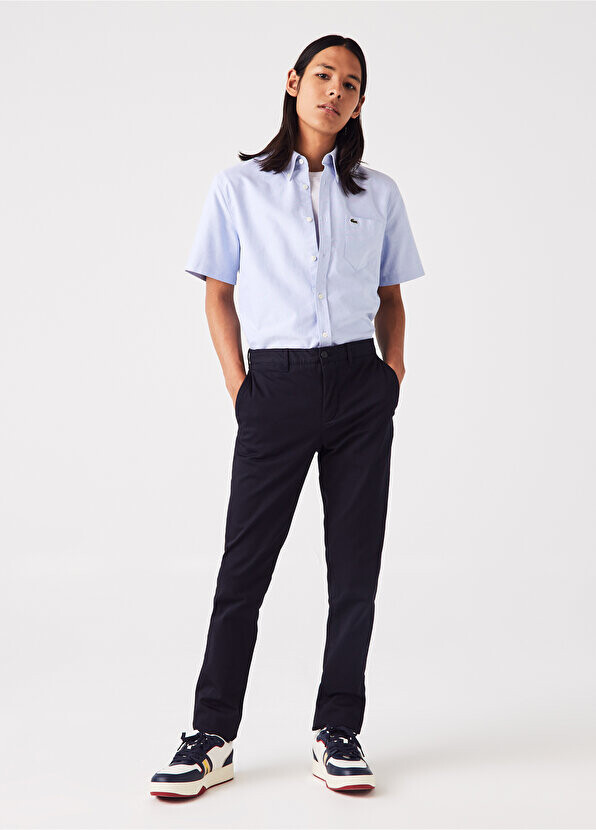 

Приталенные темно-синие мужские брюки Lacoste, Синий