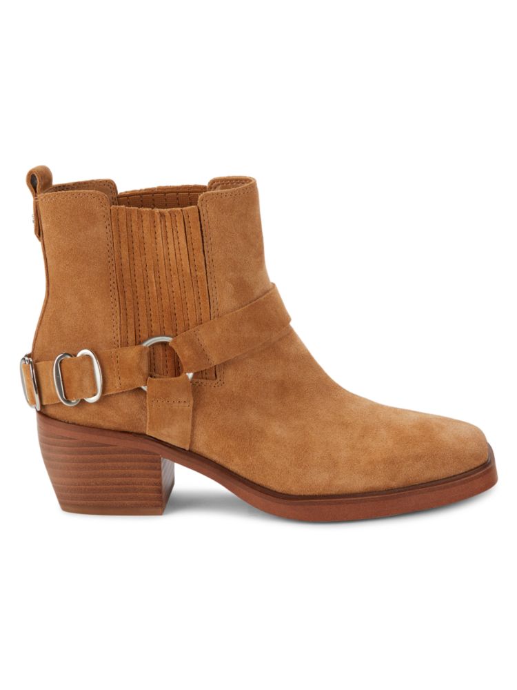 

Замшевые байкерские ботинки Bellamie на каблуке Sam Edelman, цвет Camel