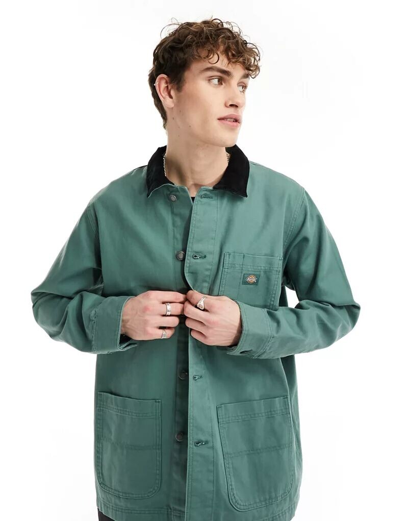 

Темно-зеленая холщовая куртка без подкладки Dickies Duck Chore