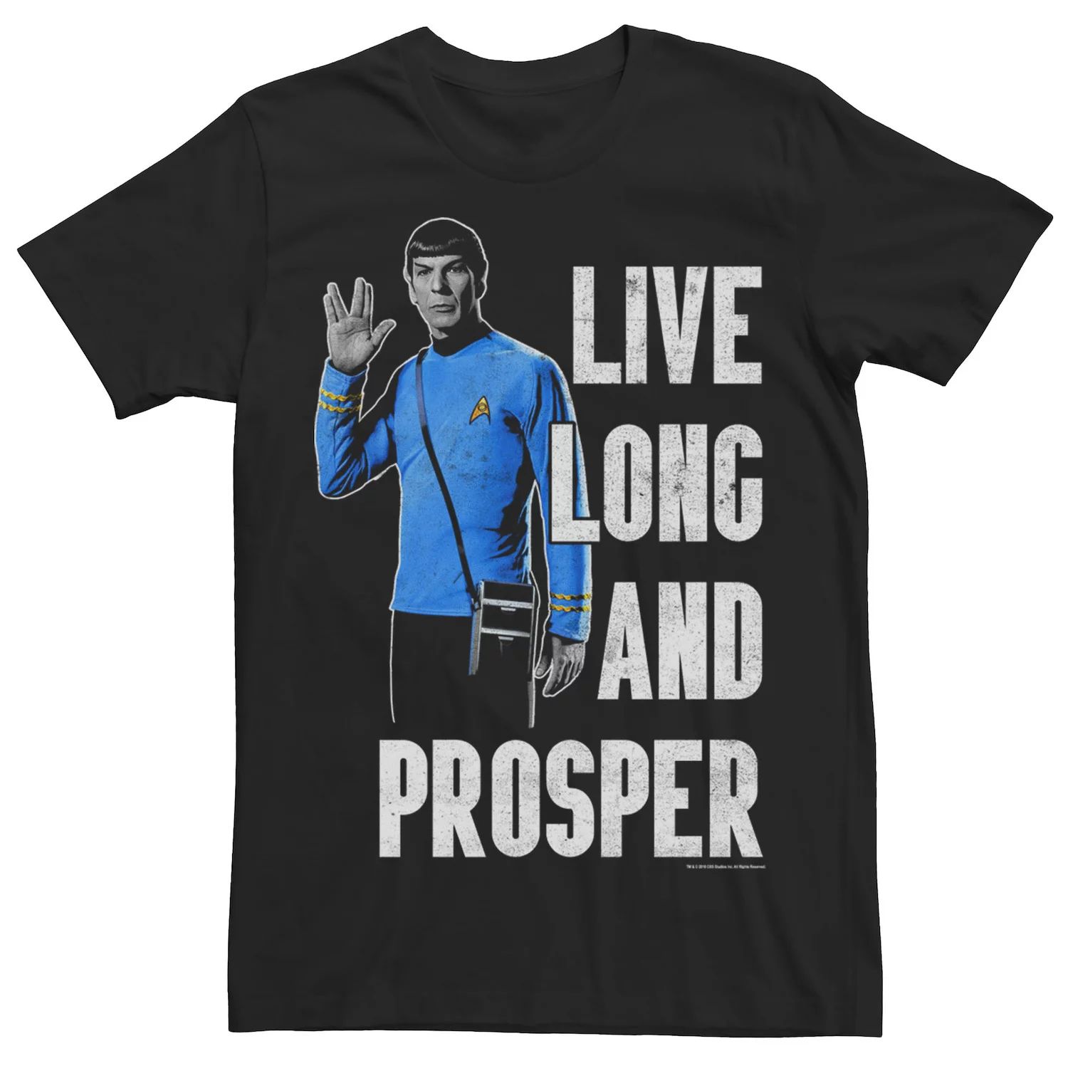 Мужская длинная футболка Star Trek Original Series Spock Live Licensed Character tubbz фигурка утка tubbz star trek spock