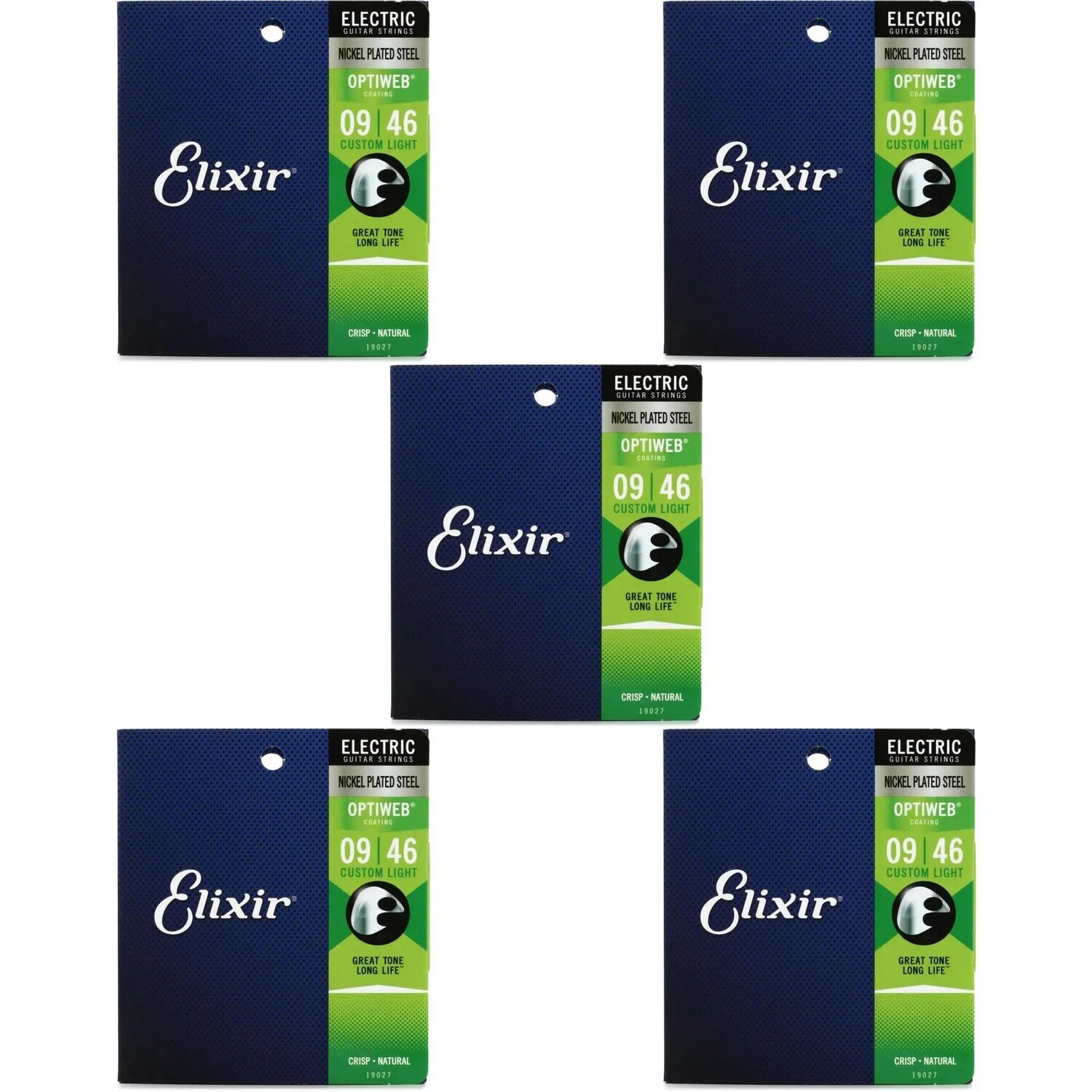 

Elixir Strings 19027 Струны для электрогитары Optiweb — .009-.046 Custom Light (5 шт.)