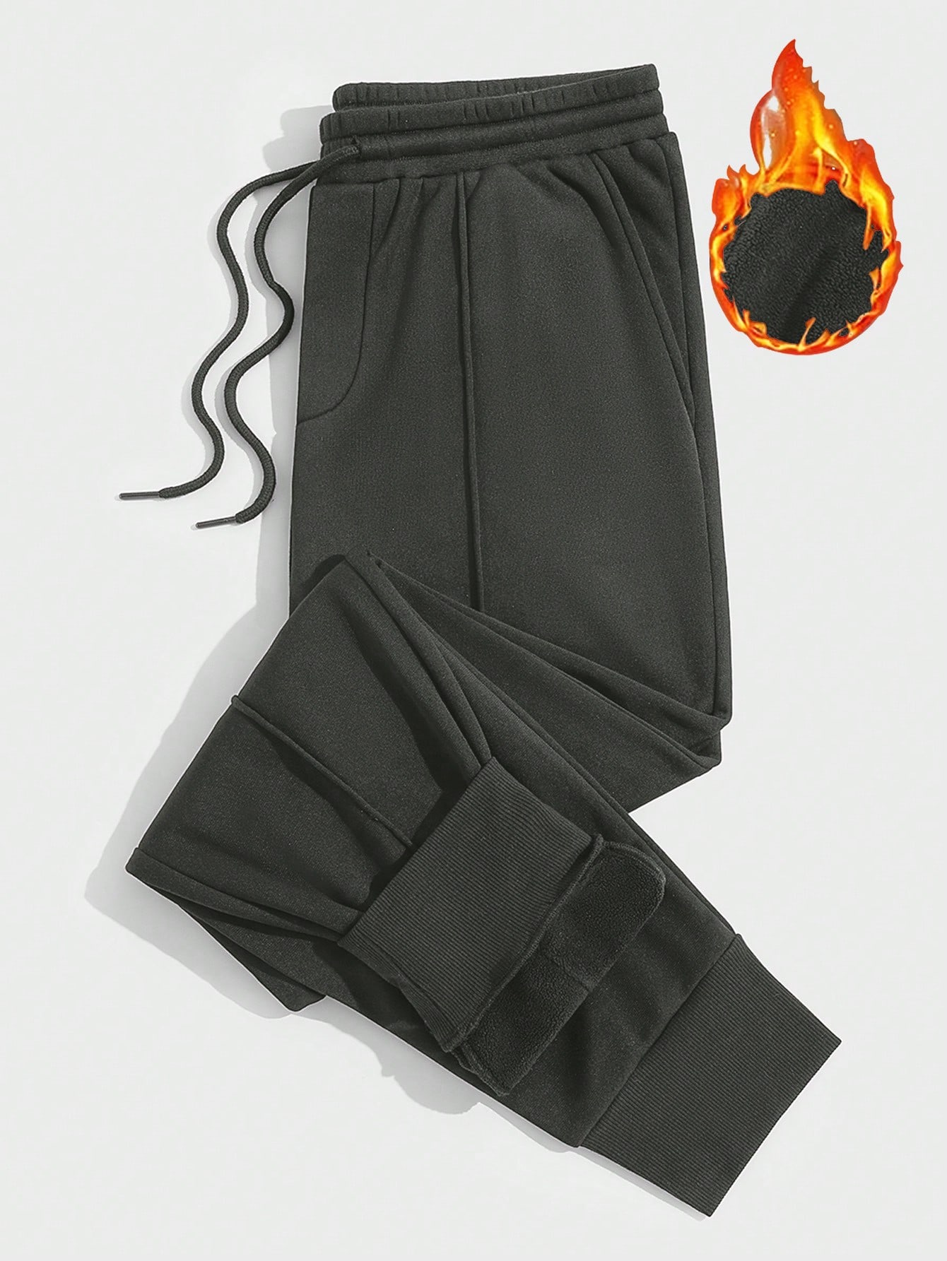 Мужские спортивные штаны Manfinity на флисовой подкладке с завязками на талии, светло-серый