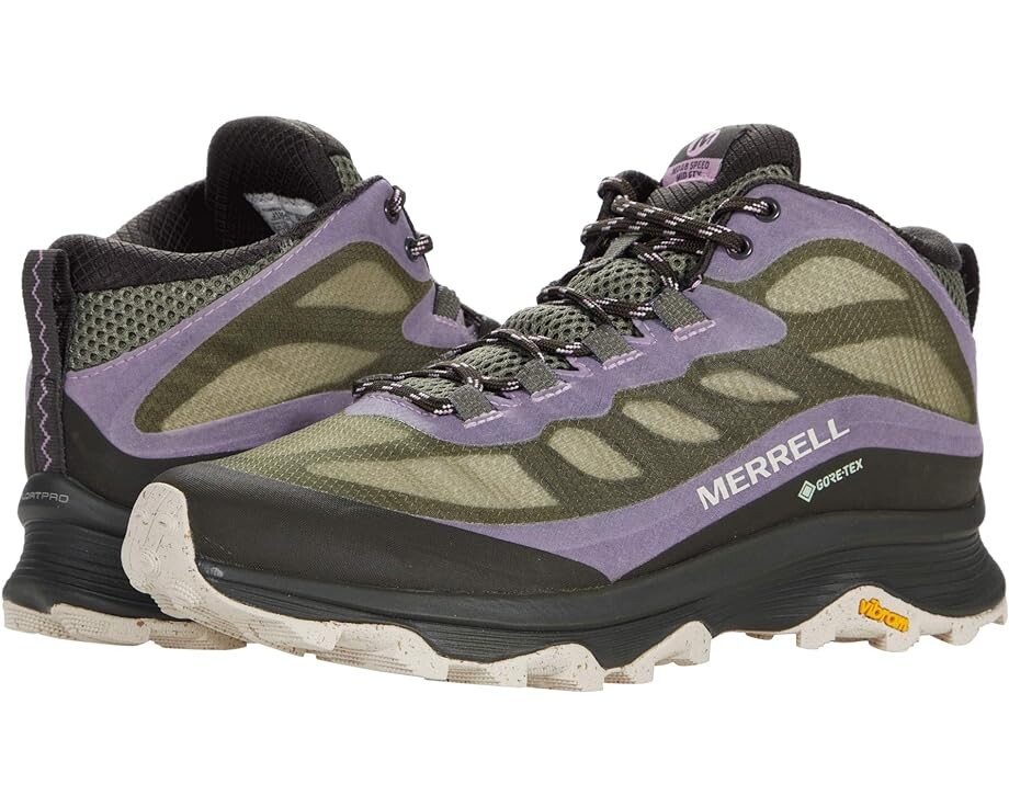 

Походные ботинки Merrell Moab Speed Mid GORE-TEX, цвет Lichen