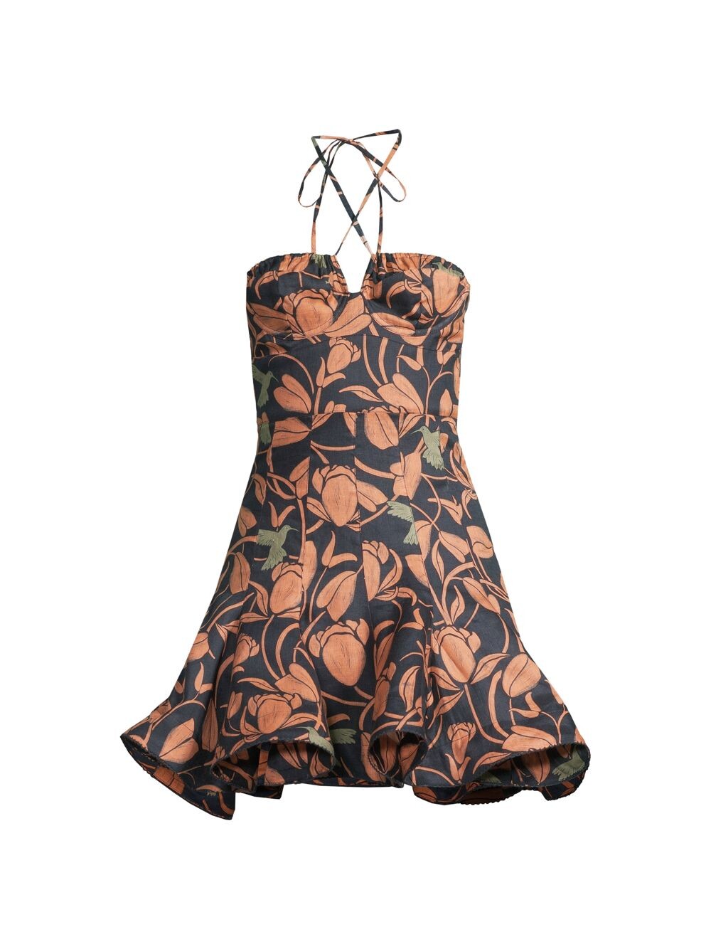 

Мини-платье Simbolo Anturio Flora Agua by Agua Bendita, разноцветный