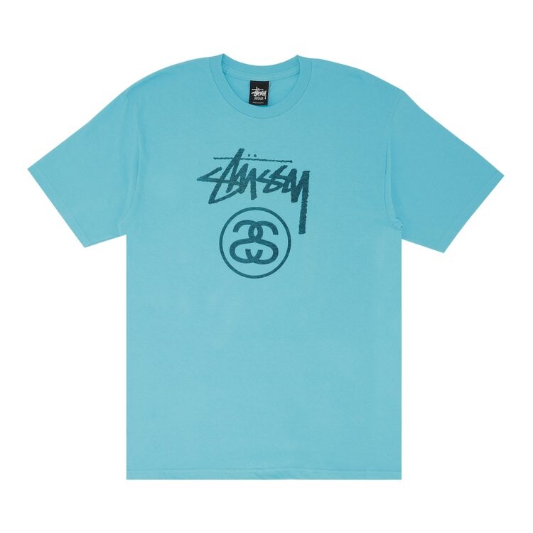 

Футболка Stussy Stock Tone Logo 'Teal', бирюзовый, Зеленый